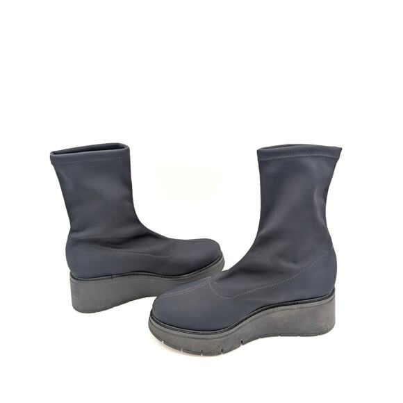 La Canadienne Knit Jared Platform Bootie Women's Black Size US11M EU42 - Picture 5 of 14